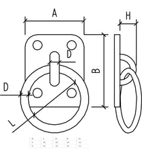 Load image into Gallery viewer, Eye Plate With Ring M6 304 Grade