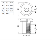 Load image into Gallery viewer, Furniture Connector Nut 304 grade M6X12