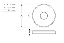 Load image into Gallery viewer, Flat Washers Mudguard 316 M12 X 44.5mm X 6mm
