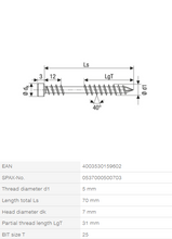 Load image into Gallery viewer, Decking screw, 5 x 70 mm, 100 pieces, fixing thread, cylindrical head, T-STAR plus T25, stainless steel A2
