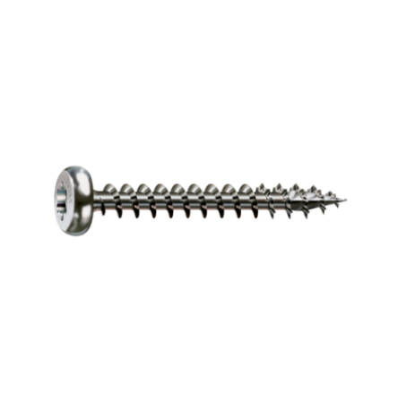 Stainless steel screw, 5 x 50 mm, 100 pieces, full thread, pan head, T-STAR plus T20, stainless steel A2