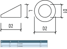 Load image into Gallery viewer, Bevelled Washers 316 M6
