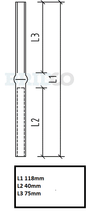 Load image into Gallery viewer, Swage Stud Threaded Terminals Long M6 Thread - To suit 1/8(3.2mm)