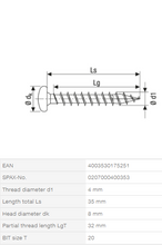Load image into Gallery viewer, Pan Head SPAX M4X35 pack of 200