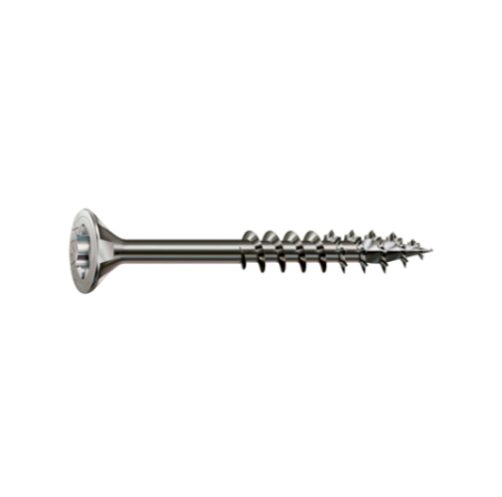 Stainless steel screw, 6 x 140 mm, 100 pieces, partial thread, flat countersunk head, T-STAR plus T30, stainless steel A2