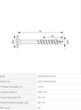 Load image into Gallery viewer, Decking Screws Washer Head M8 X 200MM - Box of 50