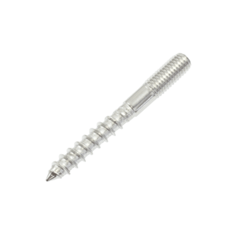 Dual threaded Coach Screw M8 x 100 304 Grade Mister Stainless