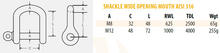 Load image into Gallery viewer, Wide D shackle M8 316 Grade