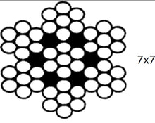 Load image into Gallery viewer, Wire Rope 5/32 4.00MM -7X7 Construction 316 Grade (Sold By Meter or Roll of 305M)