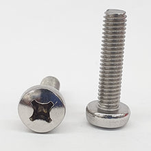 Load image into Gallery viewer, Pan Head Phillips Metal Thread Screws 316 M5 X 100mm
