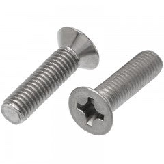 Countersunk Phillips Metal Threads Screws 316  M3 X 8mm