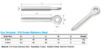 Load image into Gallery viewer, Eye Terminal Swage M4
