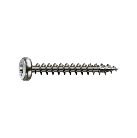 Stainless steel screw, 4 x 40 mm, 200 pieces, full thread, pan head, T-STAR plus T20, stainless steel A2