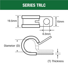 Load image into Gallery viewer, Rubber Lined Clamp Stainless Steel 12.7mm
