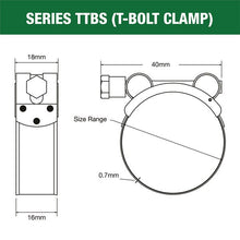 Load image into Gallery viewer, T Bolt Hose Clamp M48-51
