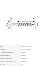 Load image into Gallery viewer, Decking Screws Washer Head M6 x 80MM - Box of 100
