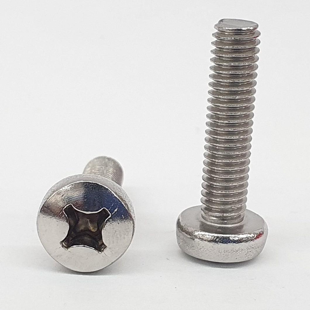 Pan Head Phillips Metal Thread Screws 316 M4X16 - Box of 100