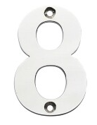 Stainless Steel Numerals  100MM #8