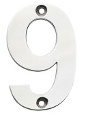 Stainless Steel Numerals 50MM #9