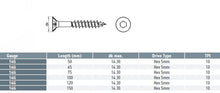 Load image into Gallery viewer, Bugle Batten Screws 316 14G X 50mm
