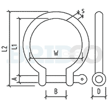 Load image into Gallery viewer, Bow Shackles M5 - 316 Grade
