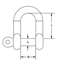 Load image into Gallery viewer, Captive Pin D Shackles M5 - 316 Grade
