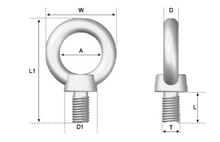 Load image into Gallery viewer, Collared Eye Bolt M8 - 316 Grade Stainless steel
