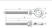 Load image into Gallery viewer, Eye Bolts 316 M10X150
