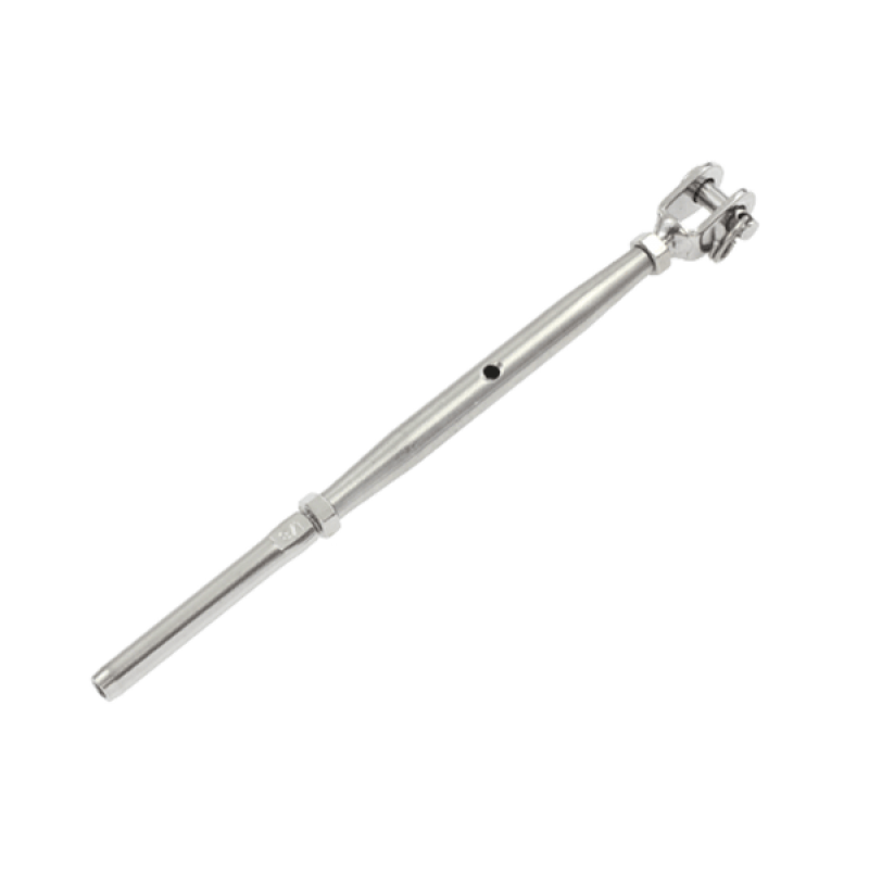 Bottle Screw Jaw With Swage end M6 Pin - 1/8(3.2mm Cable) - 316 Grade
