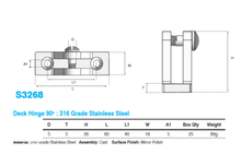 Load image into Gallery viewer, 90 Degree Deck Hinge
