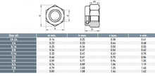 Load image into Gallery viewer, Hex Nylon Insert Lock Nut 316 10-24 (3/16) UNC - Box of 100
