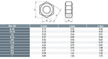 Load image into Gallery viewer, Hex Nuts UNC 304 1/8 - Box of 100
