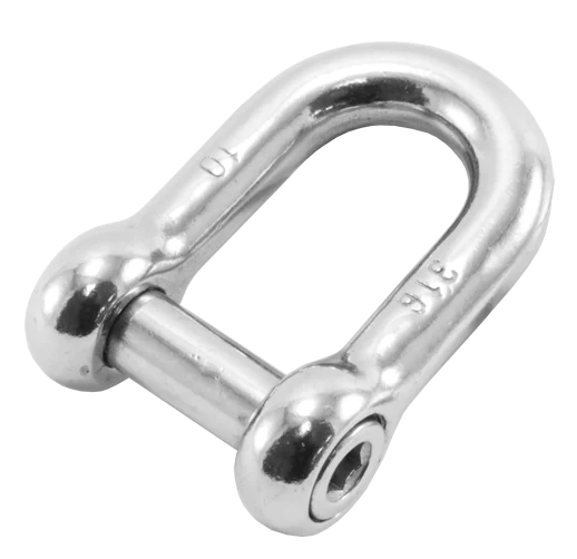 D Shackle With Hexagonal Sink Pin M6